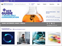 ตัวอย่างหน้าจอฐานข้อมูล ACS Guide to Scholarly Communication