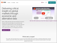 ตัวอย่างหน้าจอฐานข้อมูล CEIC Data 