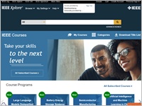 ตัวอย่างหน้าจอฐานข้อมูล IEEE eLearning Library 93 Courses